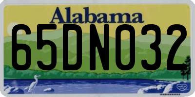AL license plate 65DN032