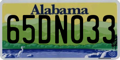 AL license plate 65DN033