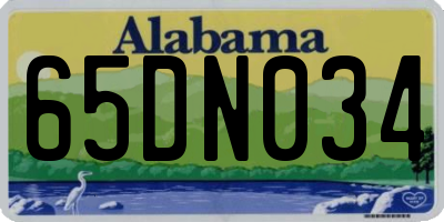 AL license plate 65DN034