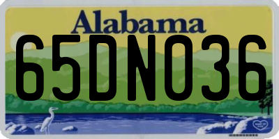 AL license plate 65DN036