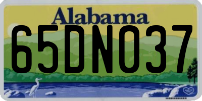 AL license plate 65DN037