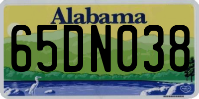 AL license plate 65DN038