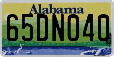 AL license plate 65DN040