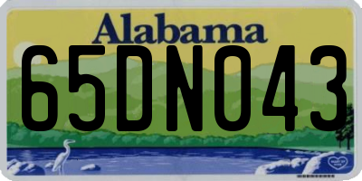 AL license plate 65DN043