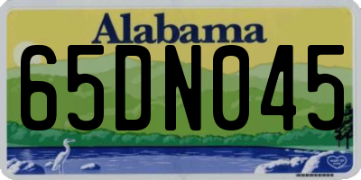 AL license plate 65DN045