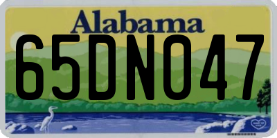 AL license plate 65DN047