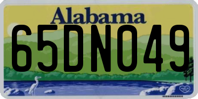 AL license plate 65DN049