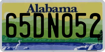 AL license plate 65DN052