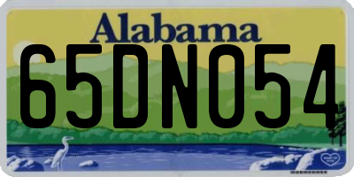 AL license plate 65DN054