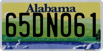 AL license plate 65DN061