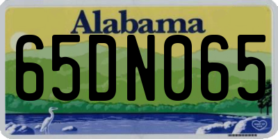 AL license plate 65DN065