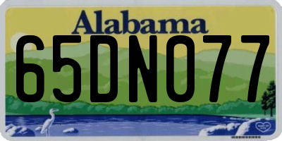 AL license plate 65DN077