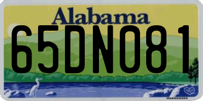 AL license plate 65DN081
