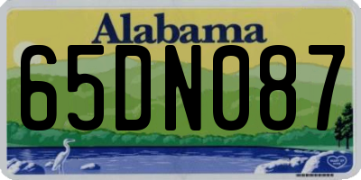 AL license plate 65DN087