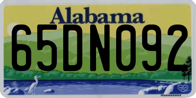 AL license plate 65DN092