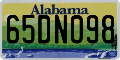 AL license plate 65DN098
