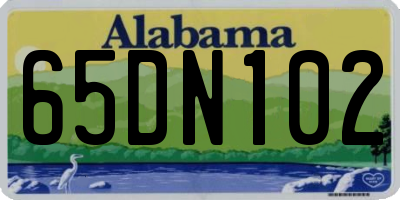 AL license plate 65DN102