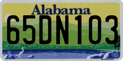 AL license plate 65DN103