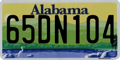 AL license plate 65DN104