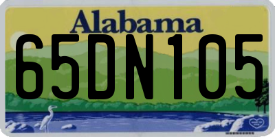 AL license plate 65DN105