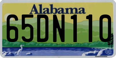 AL license plate 65DN110