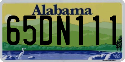 AL license plate 65DN111