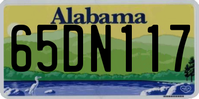 AL license plate 65DN117
