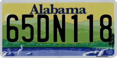 AL license plate 65DN118