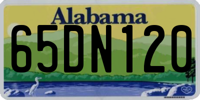 AL license plate 65DN120