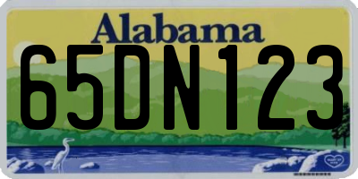AL license plate 65DN123