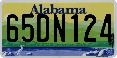 AL license plate 65DN124