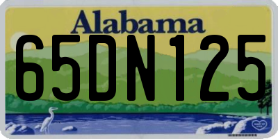 AL license plate 65DN125