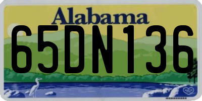 AL license plate 65DN136