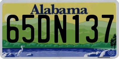 AL license plate 65DN137