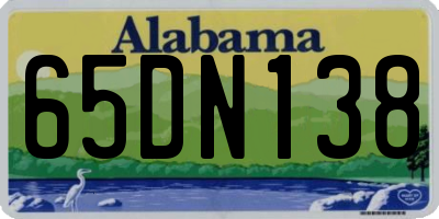 AL license plate 65DN138