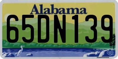 AL license plate 65DN139