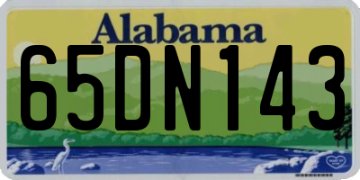 AL license plate 65DN143