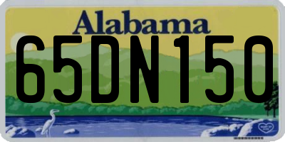 AL license plate 65DN150