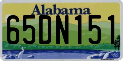 AL license plate 65DN151