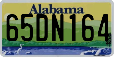 AL license plate 65DN164