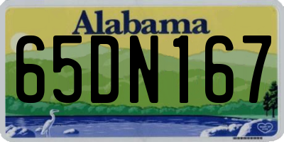 AL license plate 65DN167