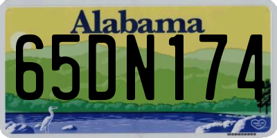AL license plate 65DN174