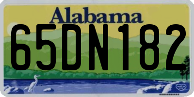 AL license plate 65DN182