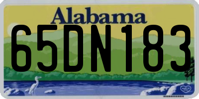 AL license plate 65DN183
