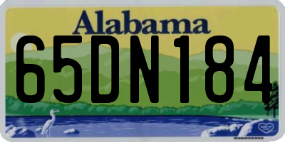 AL license plate 65DN184