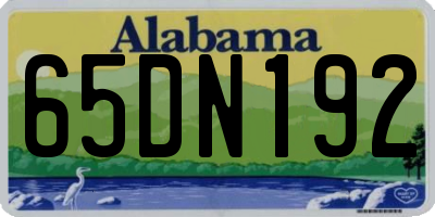 AL license plate 65DN192