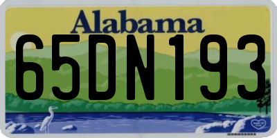 AL license plate 65DN193