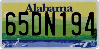 AL license plate 65DN194