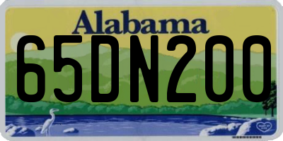 AL license plate 65DN200