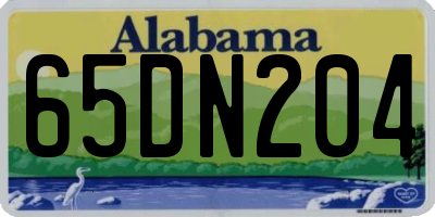 AL license plate 65DN204
